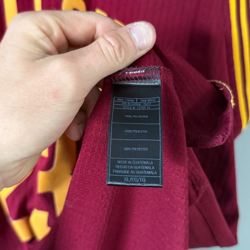 Y2K Adidas LeBron James Cleveland Cavaliers NBA Jersey XL - Picture 6 of 9